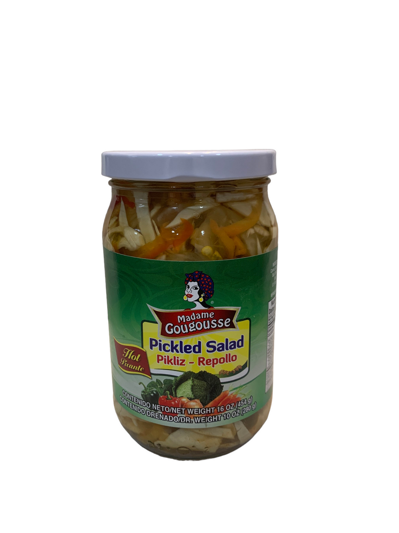 Haitian Hot Pikliz | Hot Pickled Salad | Medium Size Bottle | 16oz